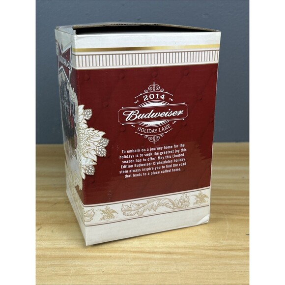 2014 Budweiser Holiday Stein "Holiday Lane" New In Box w/COA - Picture 12 of 13